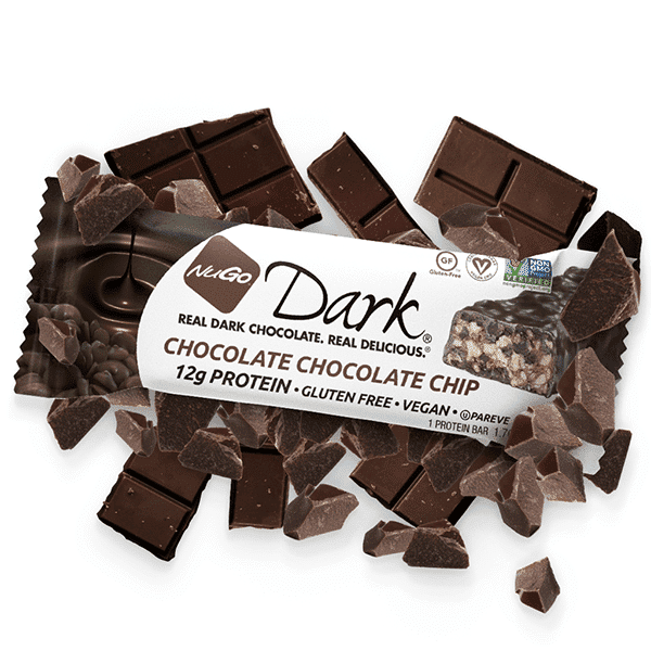 חטיף חלבון בטעם שוקולד ציפס מצופה שוקולד מריר- ללא גלוטן - DARK - נוגו