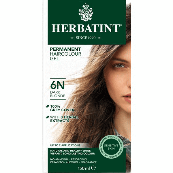 צבע טבעי לשיער – גוון בלונד כהה 6N – הרבטינט HERBATINT