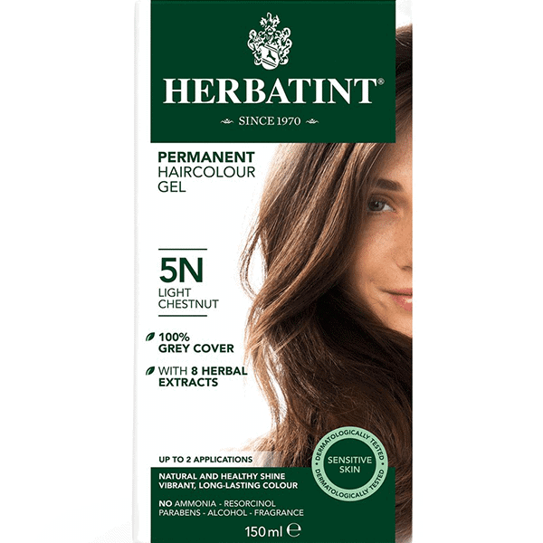 צבע טבעי לשיער – גוון חום ערמוני בהיר 5N  – הרבטינט HERBATINT