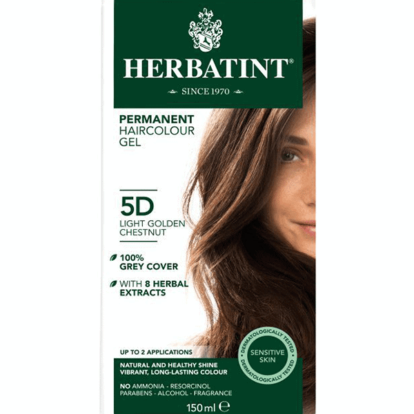 צבע טבעי לשיער – גוון ערמוני מוזהב בהיר 5D – הרבטינט HERBATINT