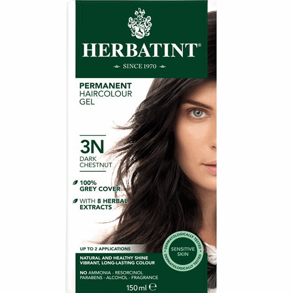 צבע טבעי לשיער – גוון שחור 3N  – הרבטינט HERBATINT