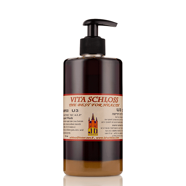שמפו-סבון סלק U3 לניקוי הקרקפת והיגיינת השיער – 500 מ”ל – שלוס