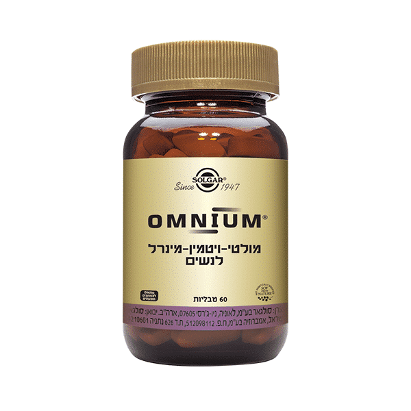 אומניום מולטי ויטמין-מינרל לנשים – 60 טבליות – סולגאר