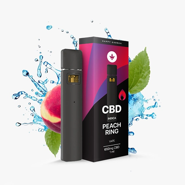 וייפ אידוי CBD בטעם אפרסק – 650 מ״ג – וייפ Happy Vape