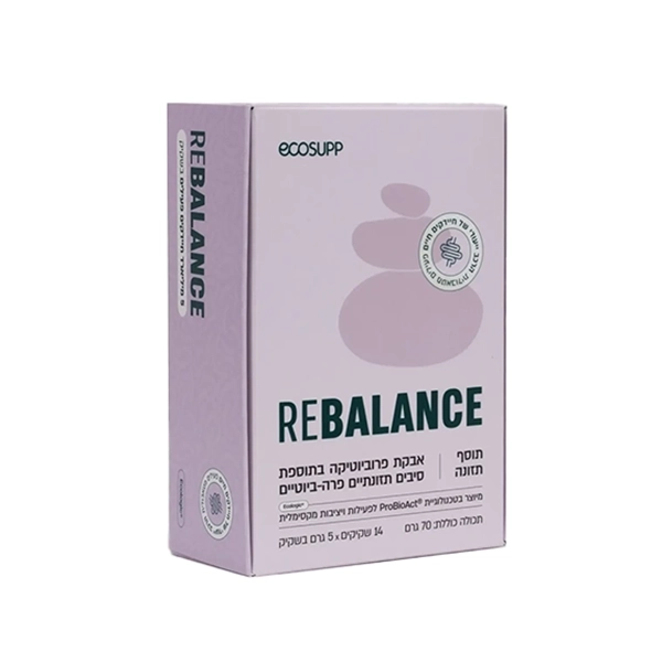 אבקת פרוביוטיקה REBALANCE – מכיל 14 יחידות – אקוסאפ