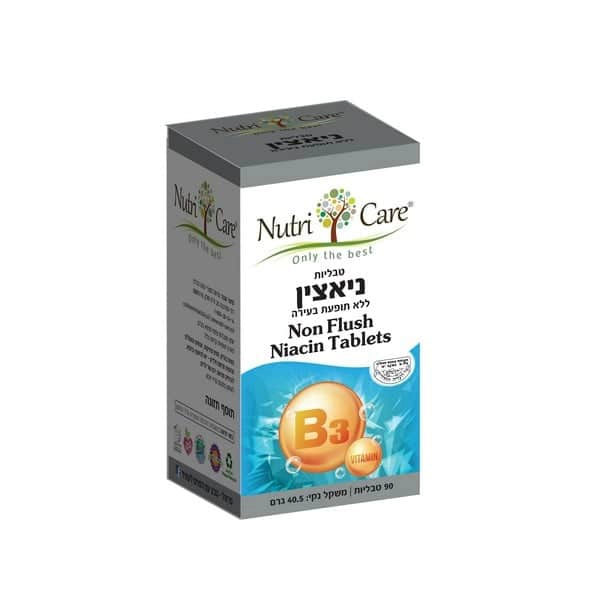 ניאצין ללא תופעת בעירה (ויטמין B3) – 90 טבליות – נוטריקר